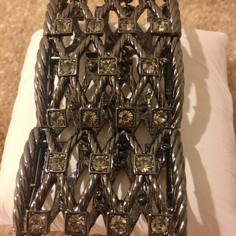 Cut Crystal bracelet Polish wide stretch Bracelet